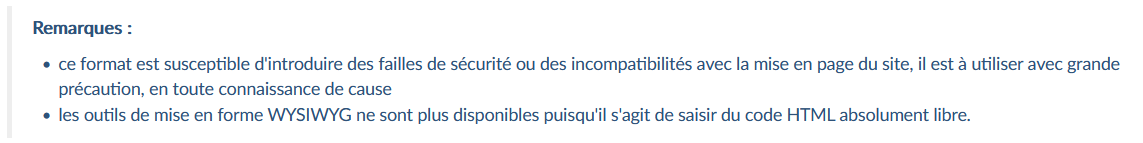Ckeditor - Exemple de rendu d'une citation