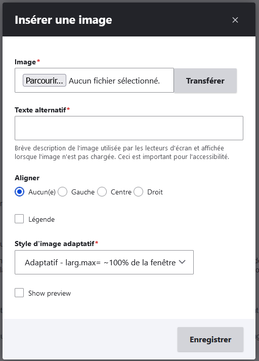 Ckeditor - Fenêtre image