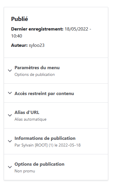 Page - Colonne de droite